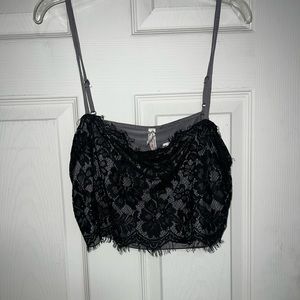 Black Lacey cropped top